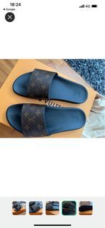 Louis Vuitton Waterfront Mules 5 Macassar Brown LV Monogram