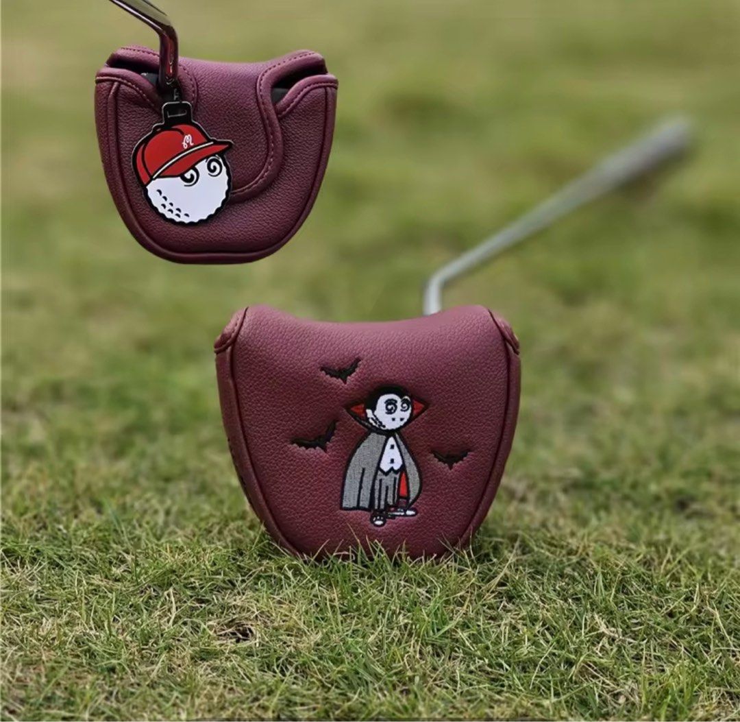 Malbon Mallet Putter Headcover (Maroon/Vampire), Sports Equipment
