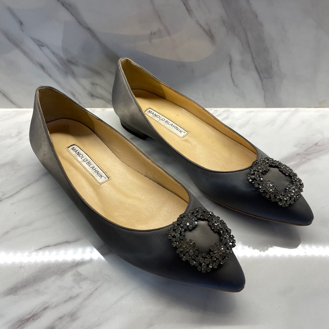 Manol* Blahni* Flat Grey Shoes on Carousell