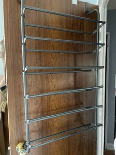 Metal shoe rack door organizer