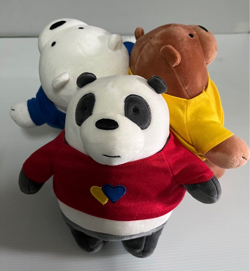 Miniso We Bare Bears Cartoon Network Grizz Plush 10 Combo 3 Pcs Hobbies And Toys Toys And Games 0465