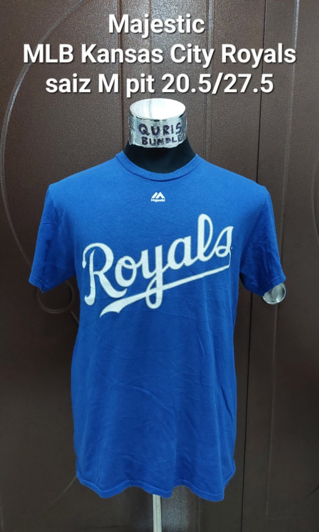 Mens Majestic MLB Kansas City Royals Cooperstown Collection Baseball Tee T- Shirt