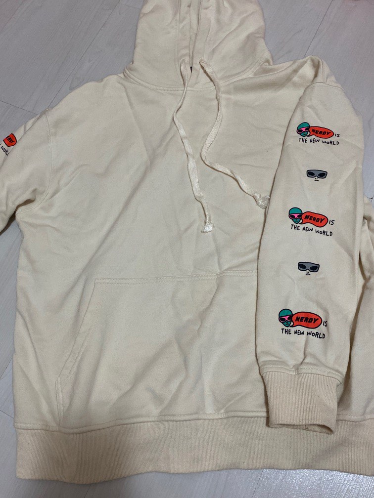 White and sale nerdy hoodie