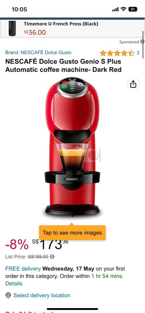 Nescafe dolce gusto machine, TV & Home Appliances, Kitchen Appliances