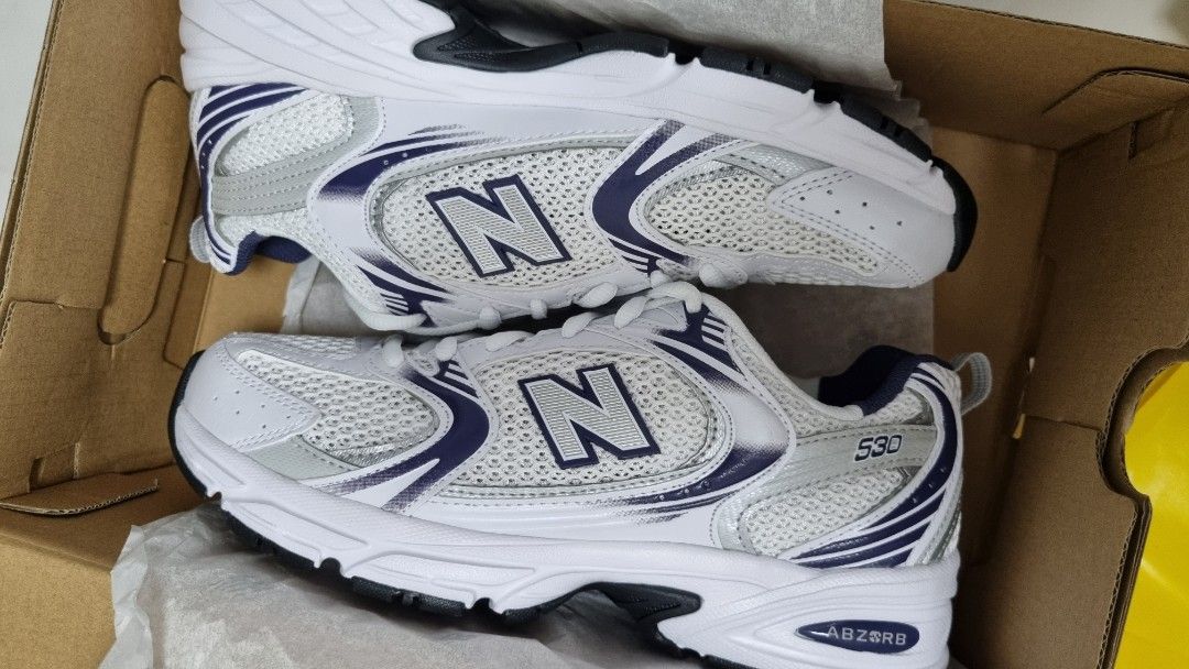 Brand new New balance 530 white navy color Men s Fashion