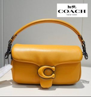 COACH Pillow Tabby 18 Leather Yellow Mustard Shoulder Bag 1941 Small Handbag  NEW