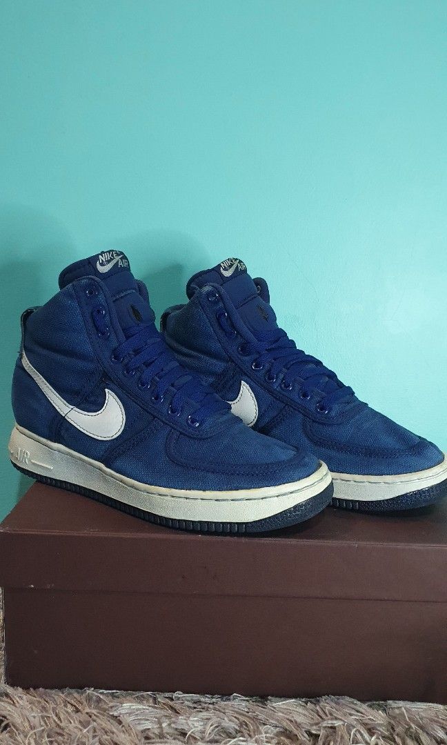 Nike Air Force 1 High Blue, Fesyen Pria, Sepatu , Sneakers di Carousell