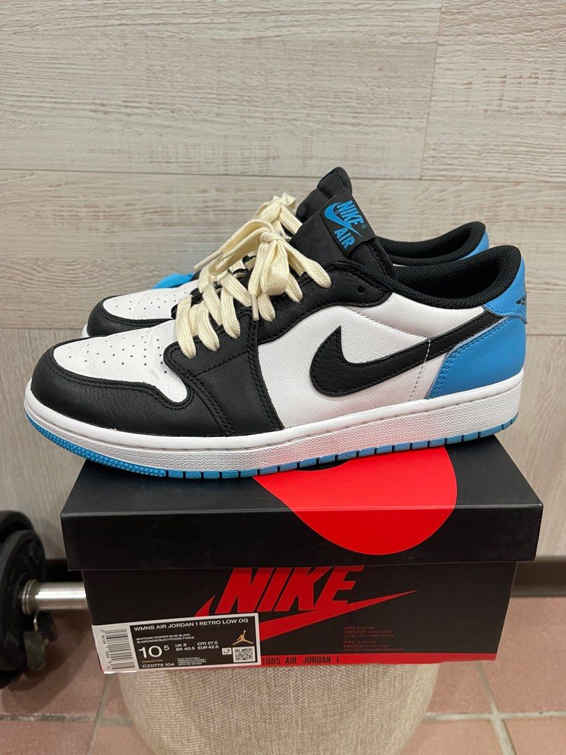 Nike air jordan 1 low og unc 黑藍配色 小閃電