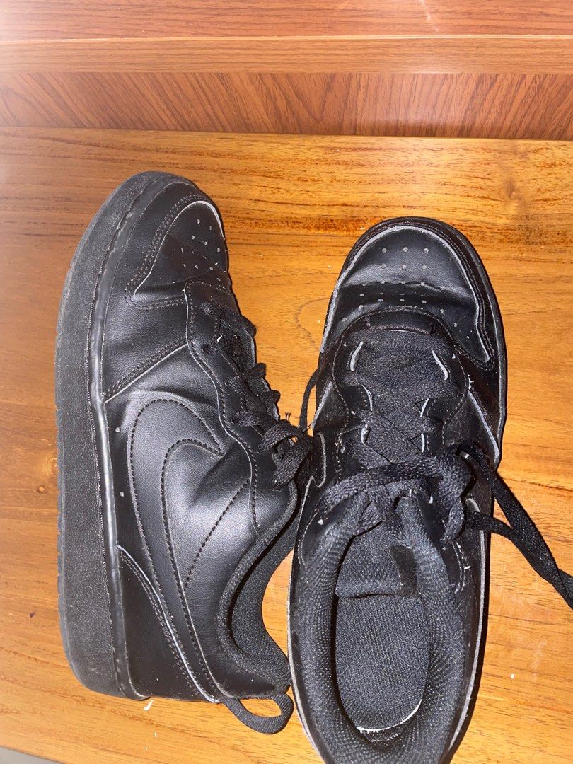 mens black nike court trainers