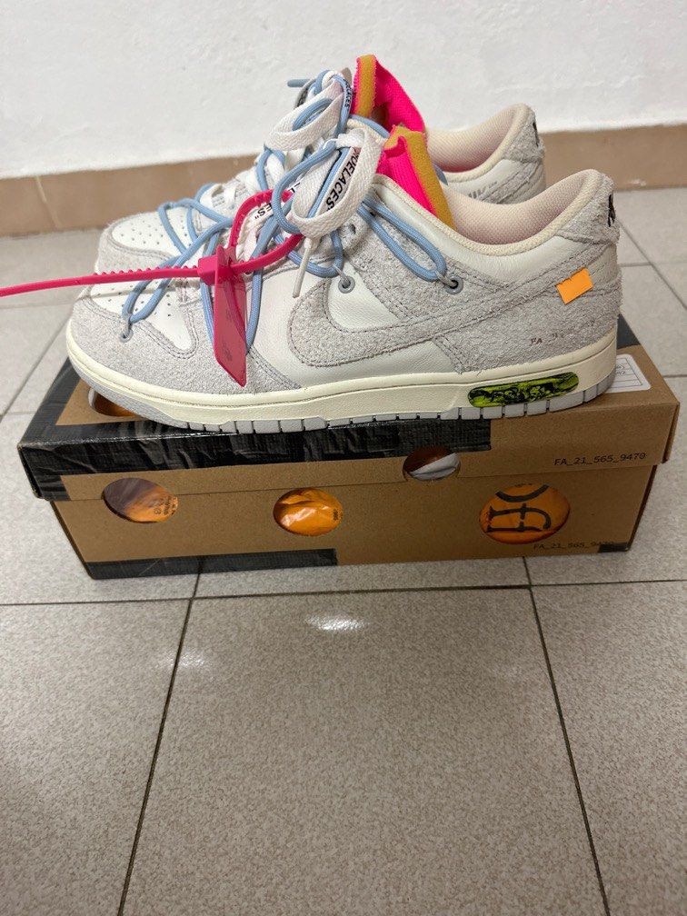 dunk low x off white lot 1