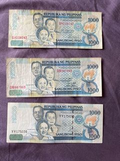 Old 1,000 peso Philippine money