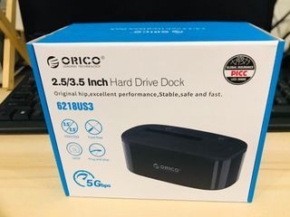 Orico 2.5" / 3.5" HDD Dock Station SATA Black 6218US3