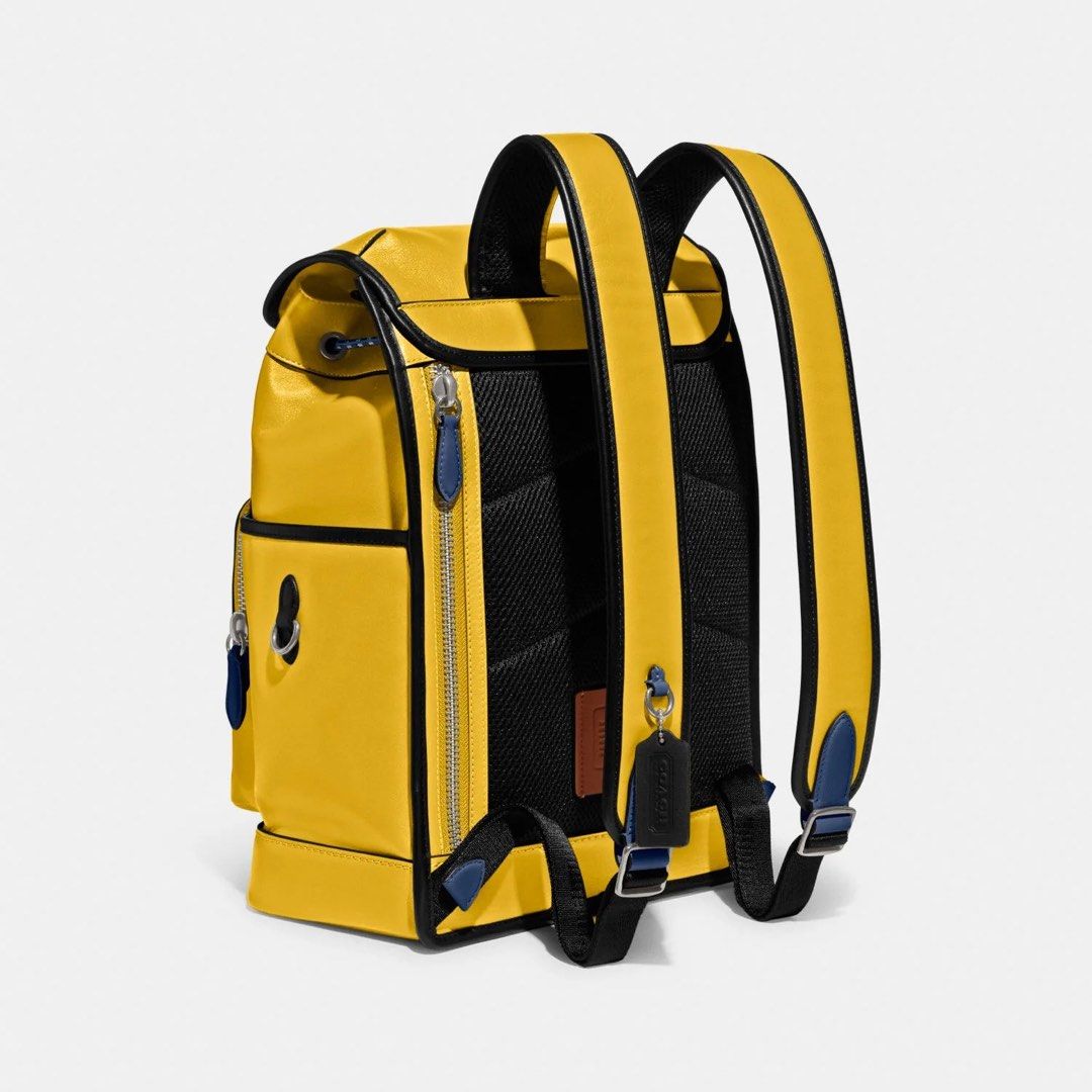 Coach yellow backpack on sale