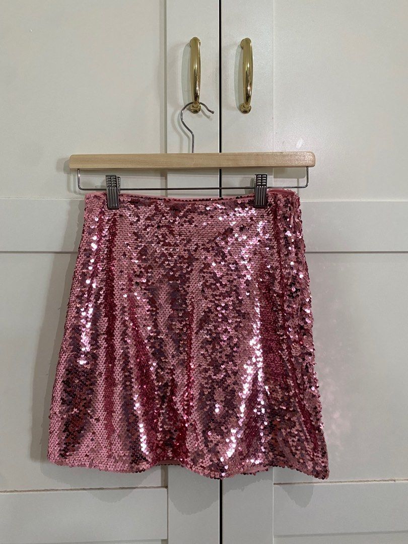 Sequin mini hot sale skirt h&m
