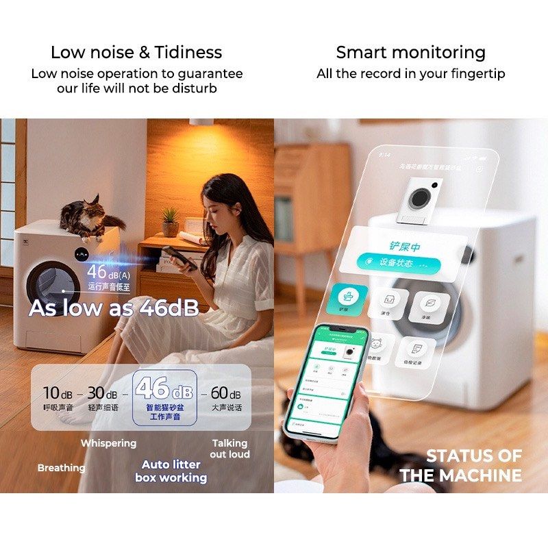 Pet Marvel Automatic Cat Litter Box Bekas Tandas Kucing Automatik Self