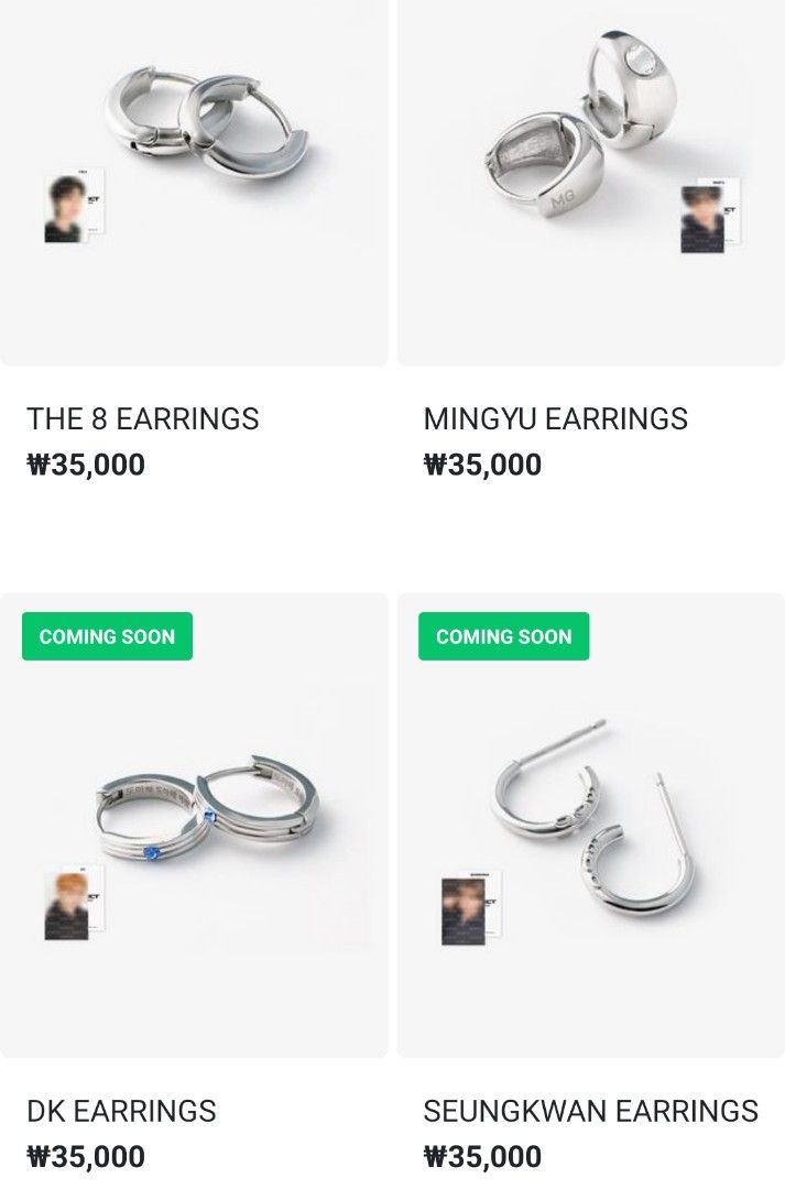 PO] SEVENTEEN 8th Anniversary Merch 'CONNECT' Earrings, Hobbies