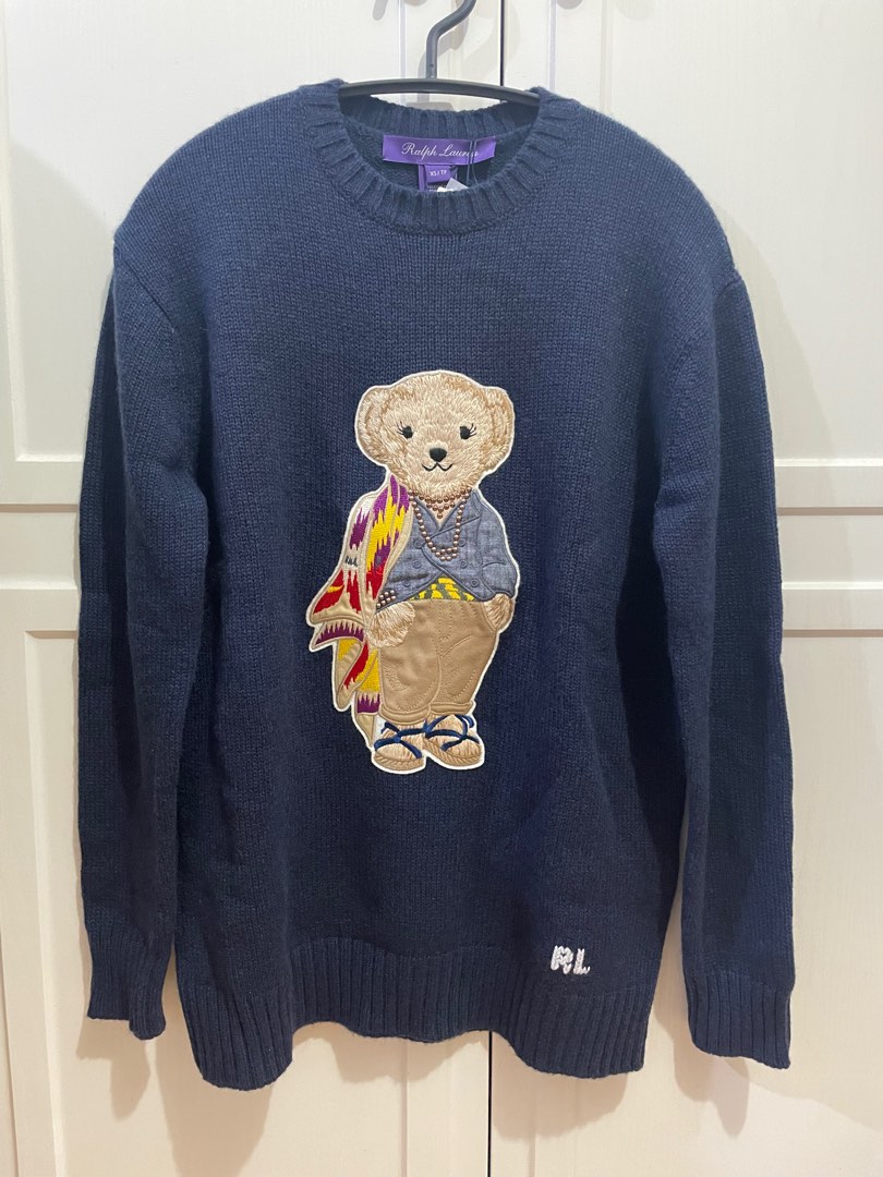 Purple label sales polo bear sweater