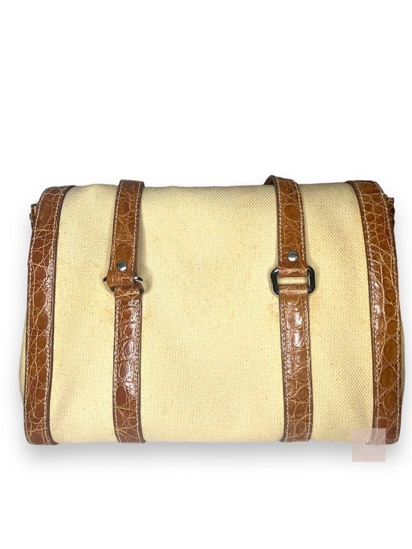 Prada shoulder bag canvass and leather (Category: Luxury Bags & Wallets) located in Manila. Submitted by Qratedph.pieces (Listing ID 1232112257, Image 2). Description: Prad.a shoulder bag canvass and leather (like Herbag) Rank AB, small stain at the back, split leather No inclusion Php 8,500 *color may vary due to lighting Disclaimer: Qratedph.pieces is not associated or affiliated with the brands featured. All copyrights and trademarks reserved 