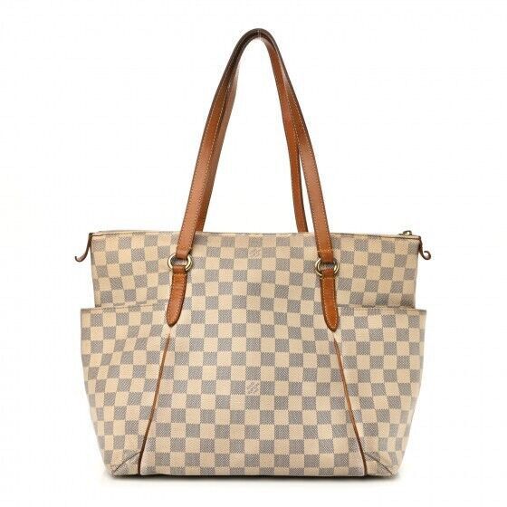 L V Damier Azur Totally MM, Luxury, Bags & Wallets on Carousell