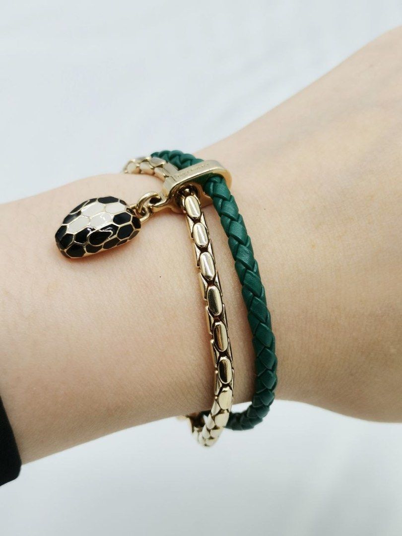 Bvlgari bracelet store snake leather