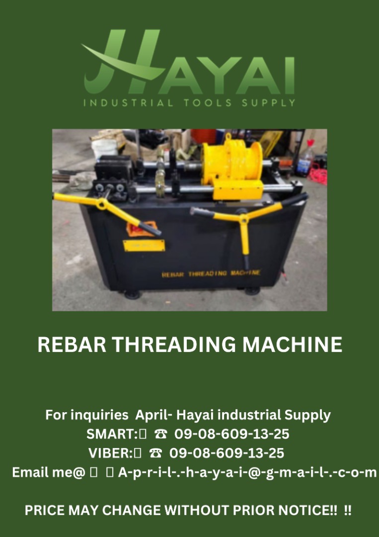 REBAR THREADING MACHINE on Carousell