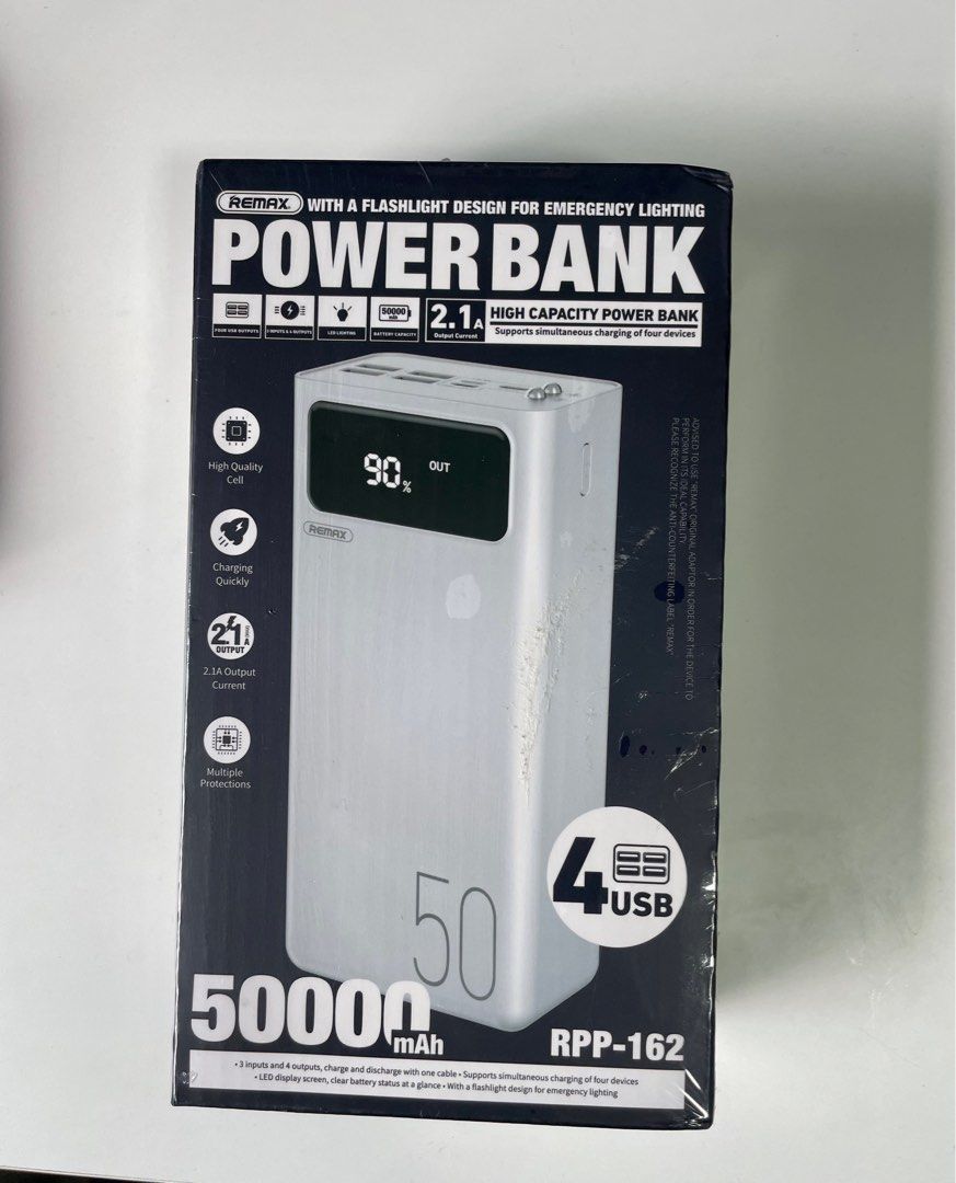 Remax Powerbank 50000mAH, Mobile Phones & Gadgets, Mobile & Gadget ...
