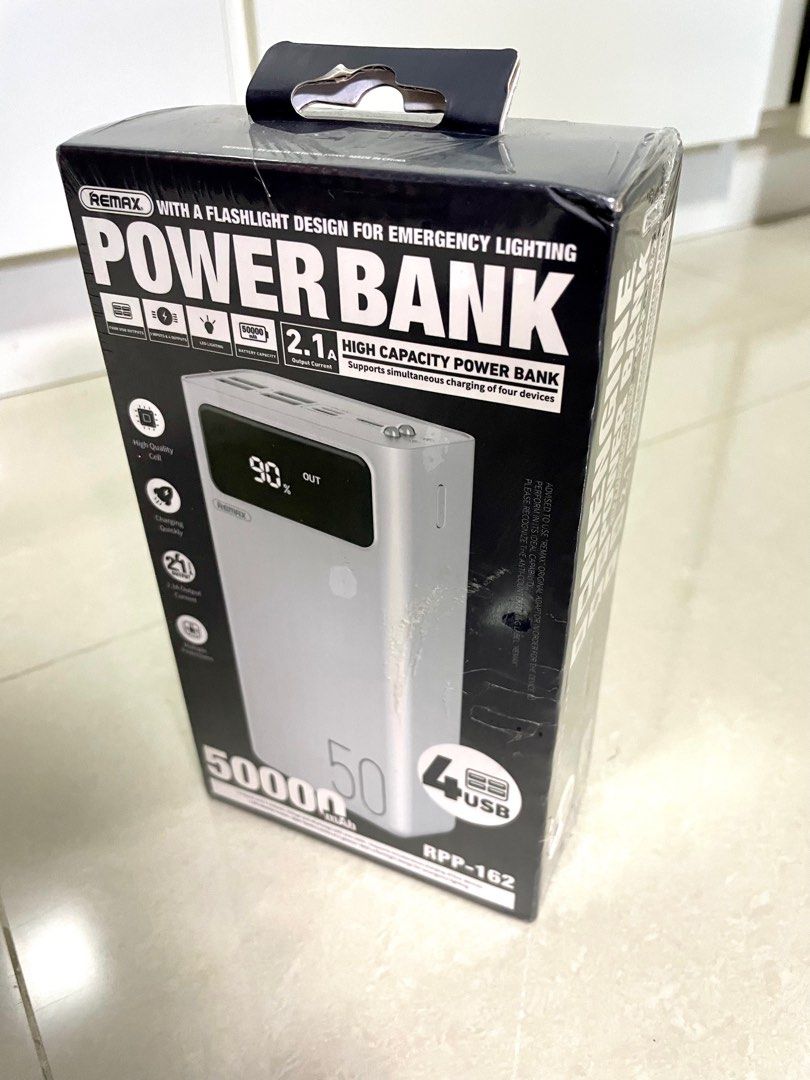 Remax Powerbank 50000mAH, Mobile Phones & Gadgets, Mobile & Gadget ...