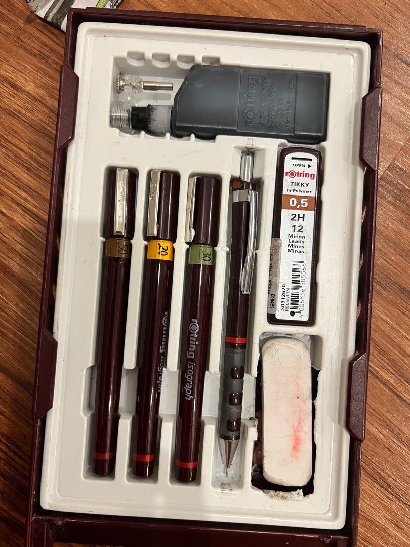 ROTRING TECHNICAL PEN COLLEGE SET, Hobbies & Toys, Stationary & Craft