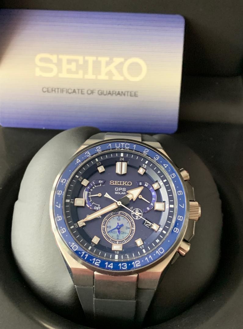 Seiko Astron Titanium Model GPS Solar 51mm SBXB167 Men s Fashion