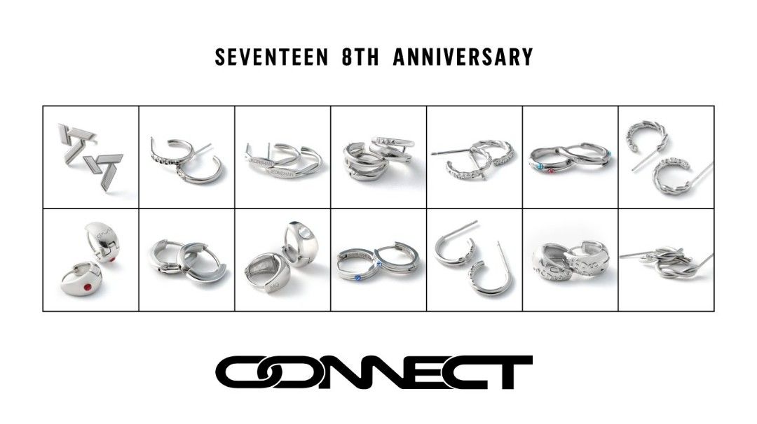 SEVENTEEN 8th Anniversary Merch 'CONNECT' Earrings (Extra secured