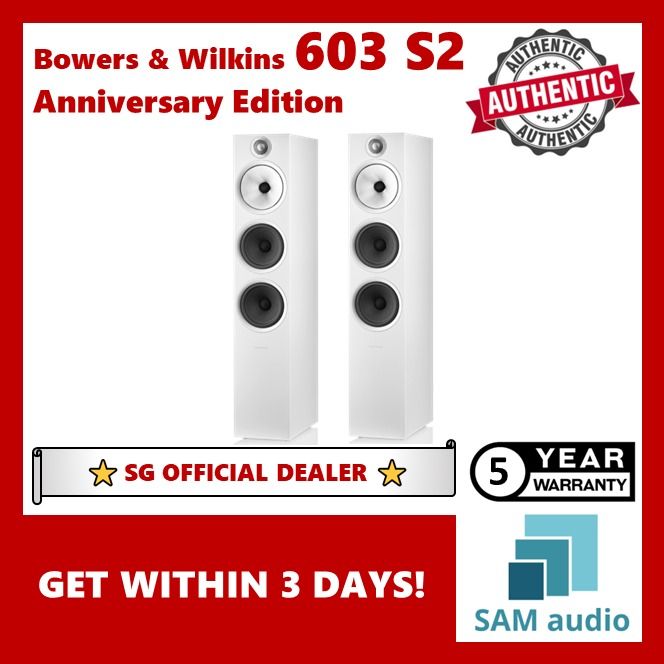 Bowers & Wilkins 603 S2 Anniversary Edition Floorstanding Speakers