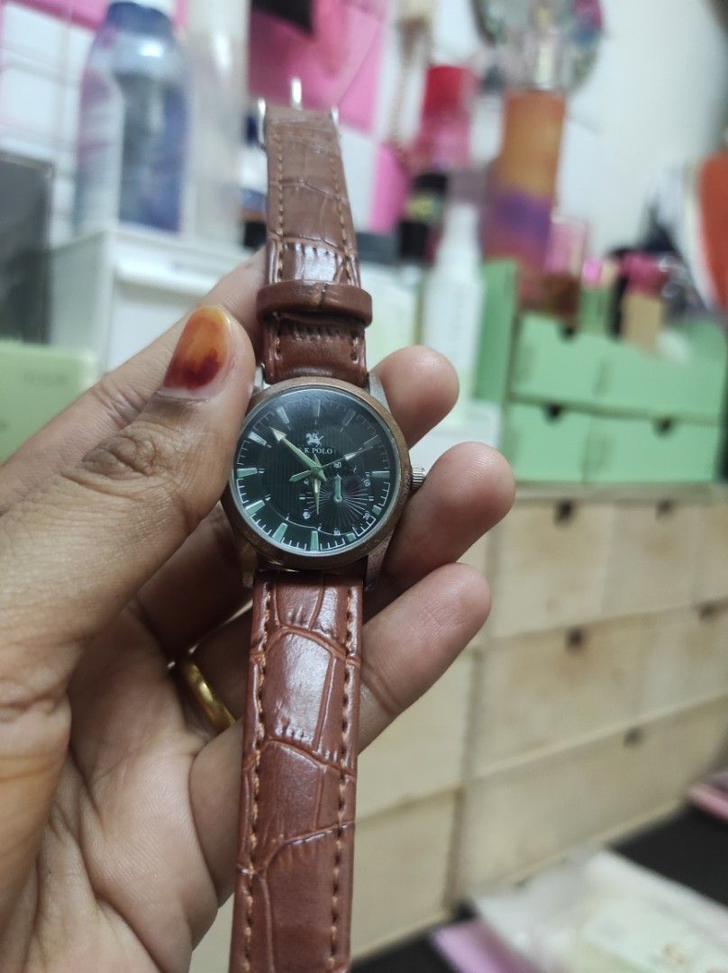 Polo store watch leather