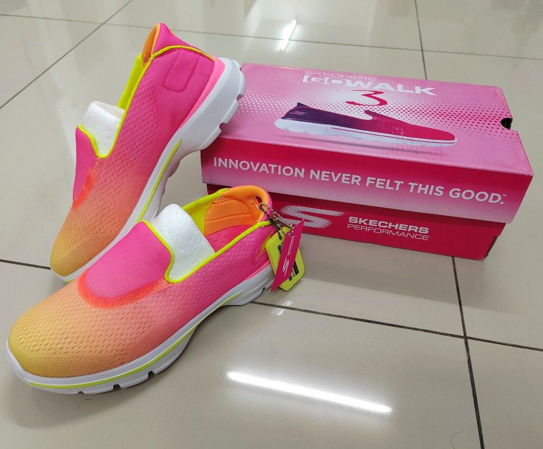 Skechers go walk 3 womens best sale yellow