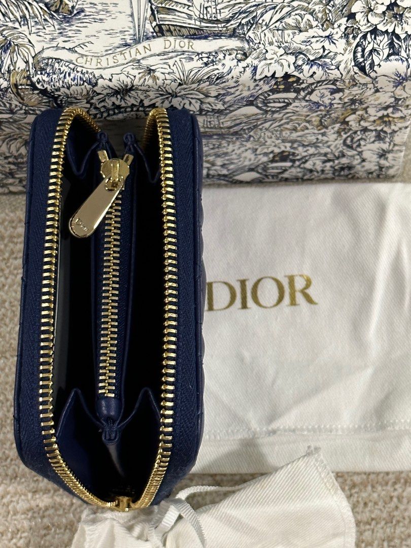 Dior - Small 30 Montaigne Voyageur Coin Purse Blue Dior Oblique Jacquard - Women