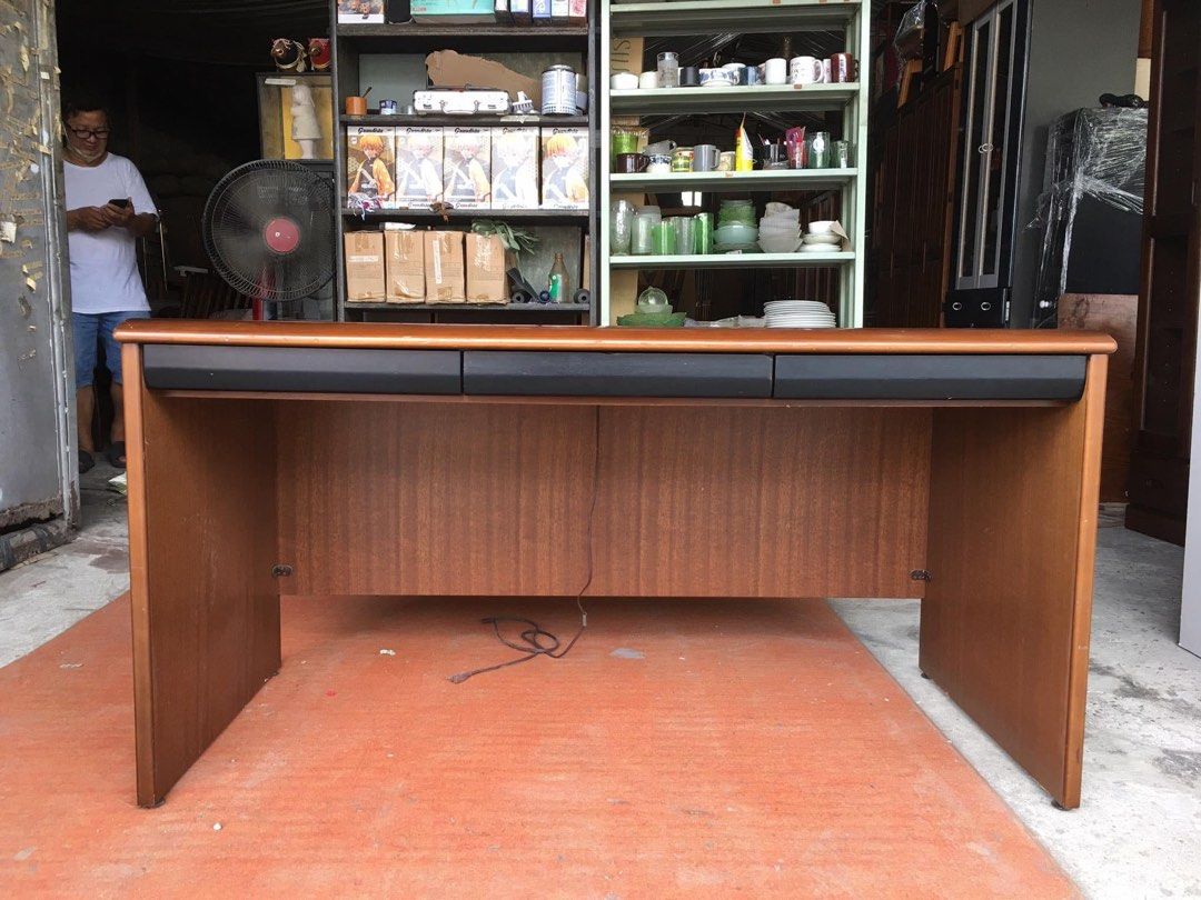 Solidwood study / office table Japan surplus on Carousell