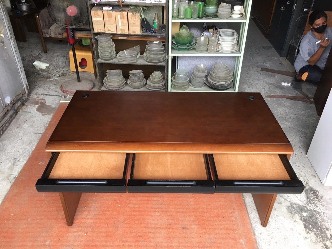 Solidwood study / office table Japan surplus on Carousell