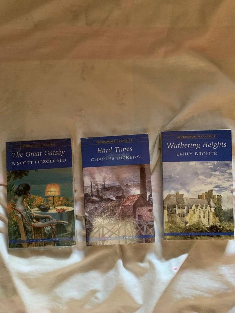 The Great Gatsby, Hard Times, Wuthering Heights classic bundle (Category: Storybooks) located in Compostela. Submitted by rndthbrc (Listing ID 1232000111, Image 1). Description: Great Gatsby SOLD.