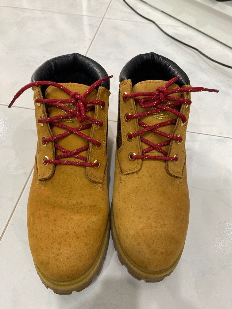 Red timberlands deals mens size 1
