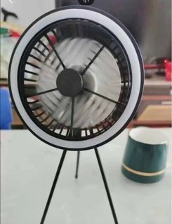 Tripod fan with light