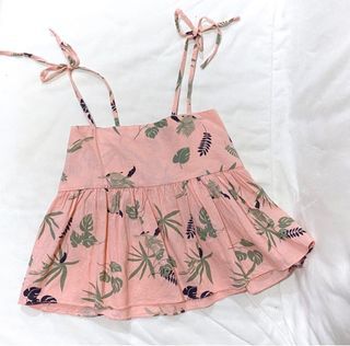 Tropical Babydoll crop top