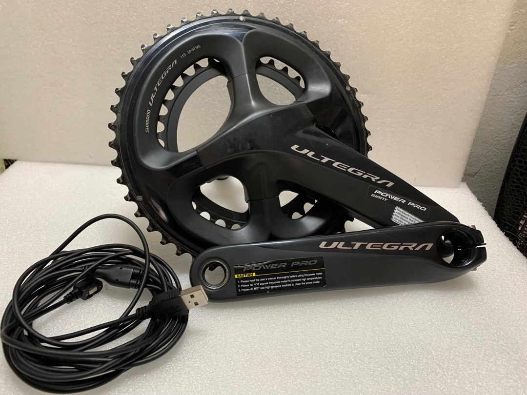 Ultegra cranksets R8000 with giant power pro meter, Sports Equipment