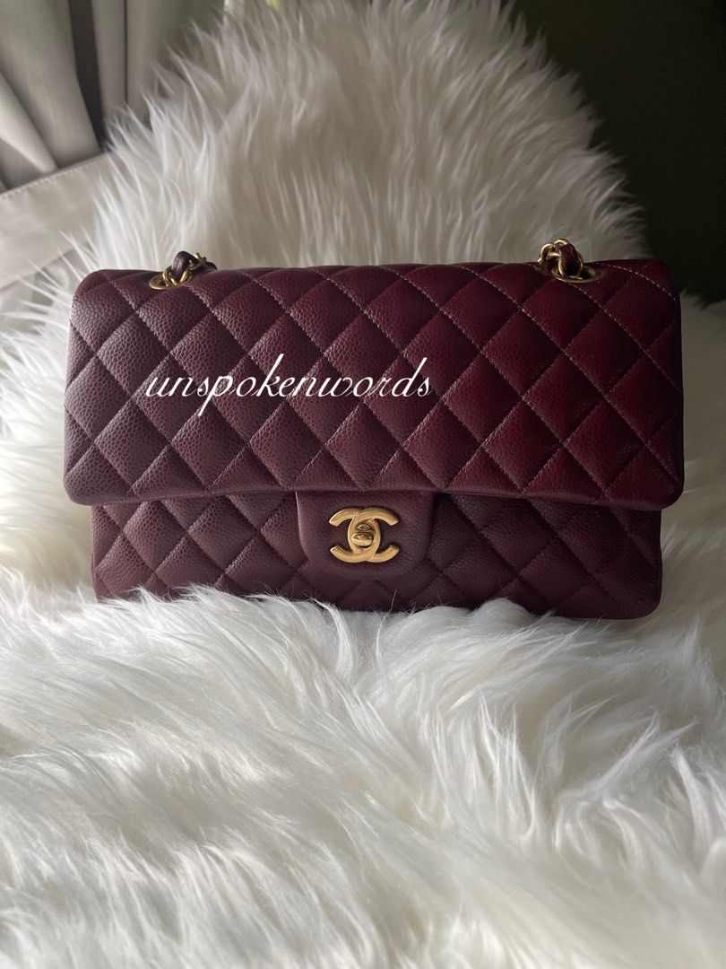Chanel 15B burgundy classic flap