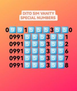 Vanity sim special number