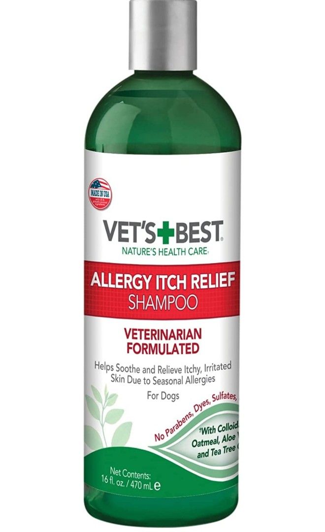 Vet s Best Allergy Itch Relief Dog Shampoo 16 oz Pet Supplies Health Grooming on Carousell
