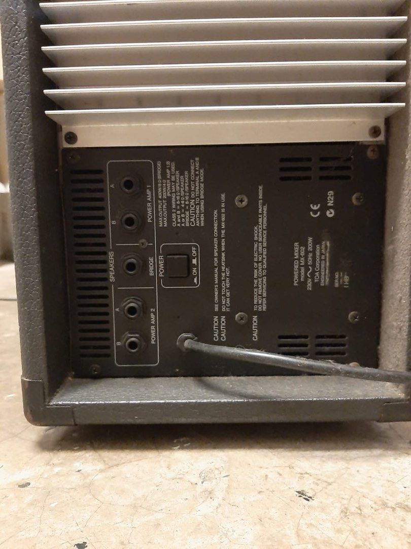 Vintage TOA Powered Mixer MX602, Audio, Other Audio Equipment on Carousell