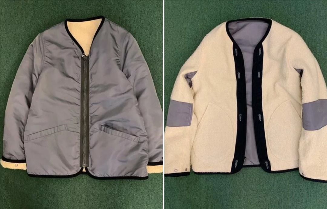 VISVIM IRIS LINER JKT (REVERSIBLE) *F.I.L. EXCLUSIVE - GREY SIZE 1