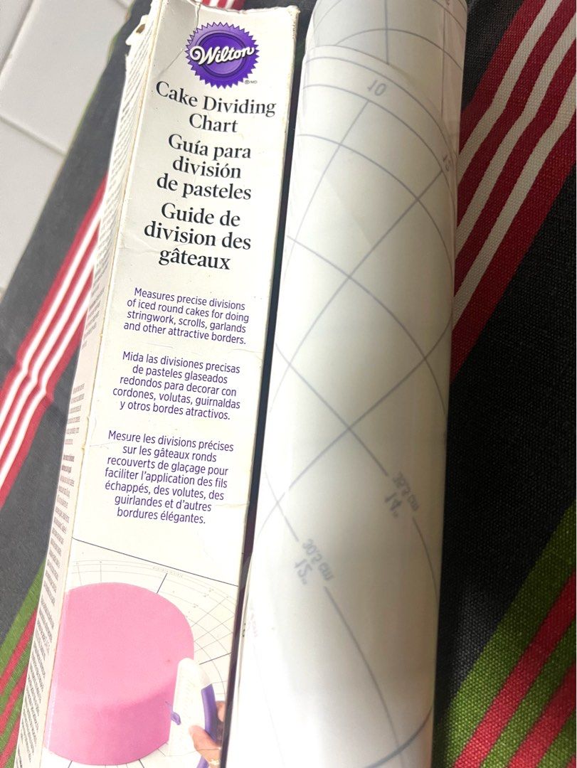Wilton Large Fondant Roller and Wilton Cake dividing chart, Furniture