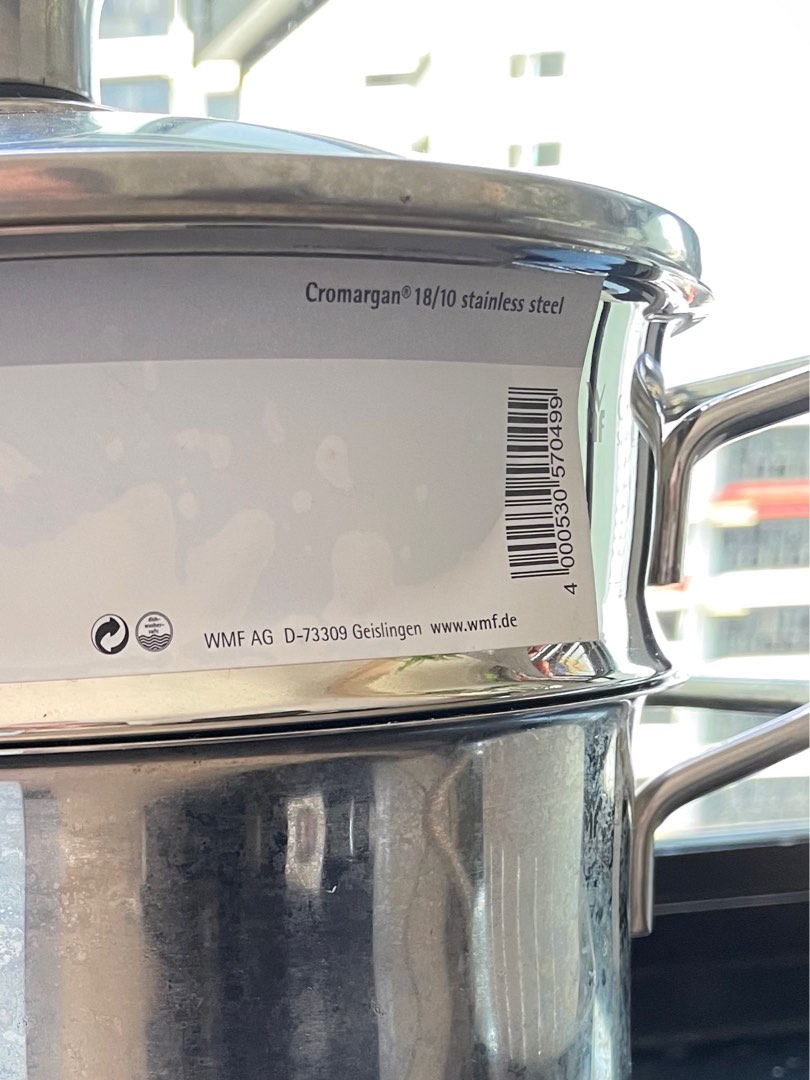 WMF Mini Frying Pan, Coated, Small, 18 Cm, Cromargan Polished Stainless Steel, Induction, Stackable, Ideal For Small Portions Or Single Households