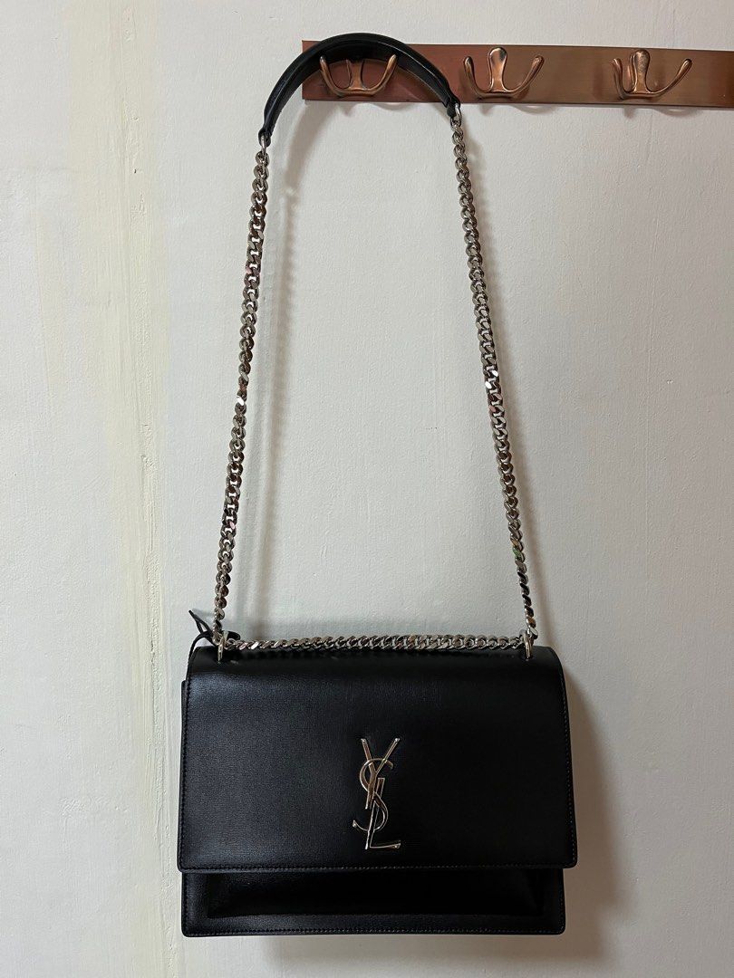 Ysl Sunset Large Chain Bag In Smooth Leather, Luxury, Bags & Wallets On  Carousell