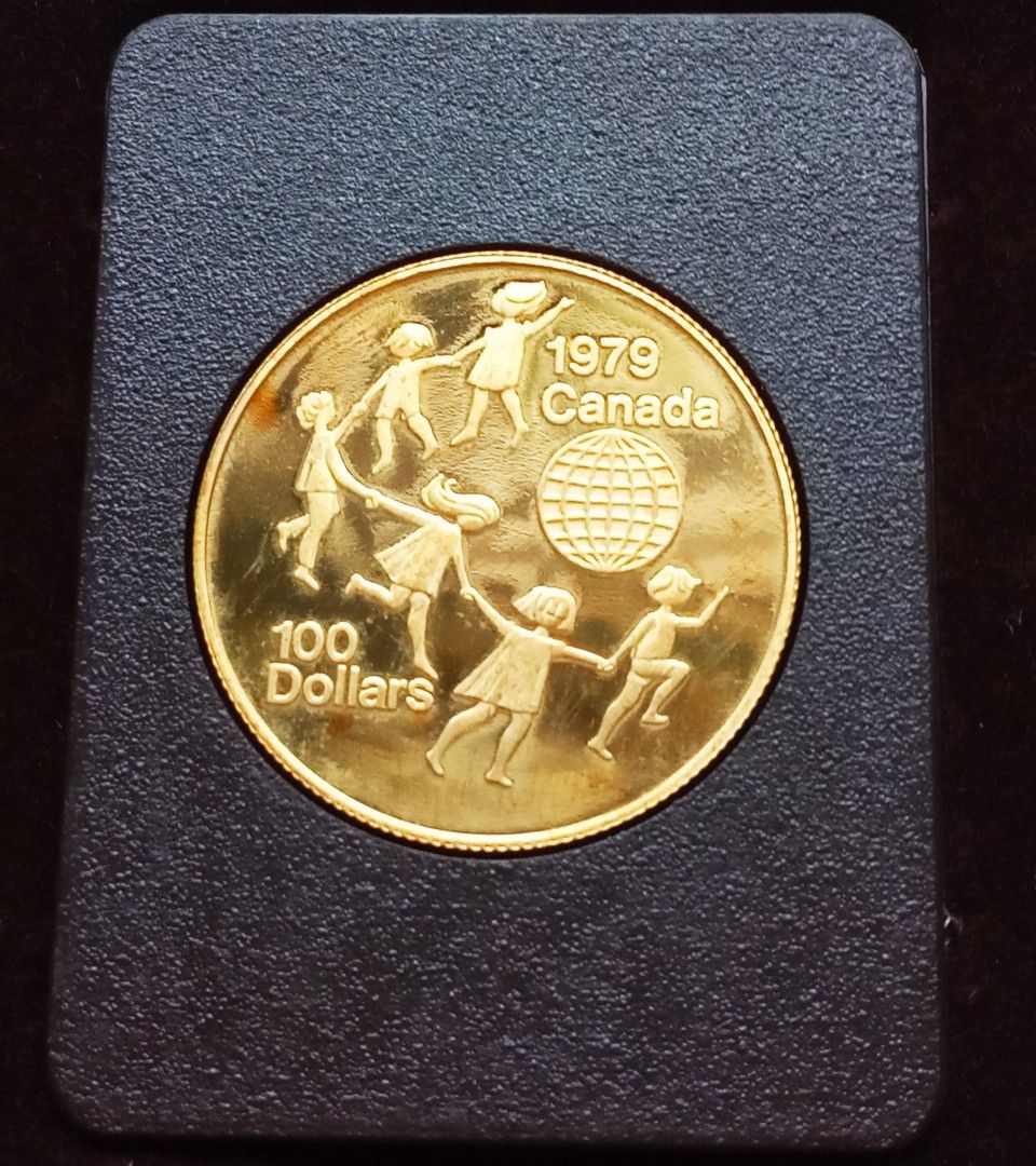 1979 Canada 'International Year of The Child' $100 Gold Proof Coin ...